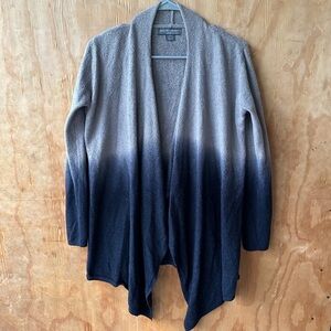 Barefoot Dreams Bamboo Cozy Chic Lite Ombre Open Front Gray Cardigan